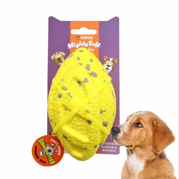 FOFOS ETPU Rugby Ball Fetch Dog Toy (Yellow)