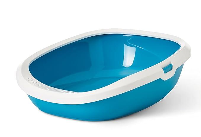 Gizmo Cat Litter Tray with Rim (Twilight Blue )