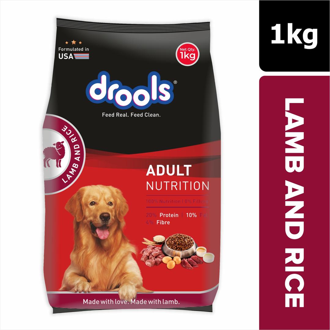 Drools Lamb and Rice Adult Dry Dog Food 1kg