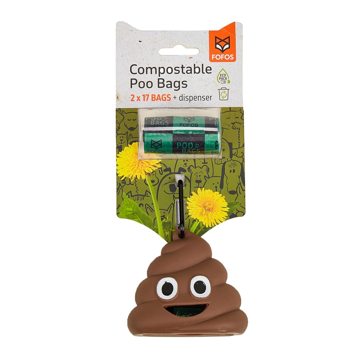 Fofos - Poop Bag Set (34 bags w/ dispencer)