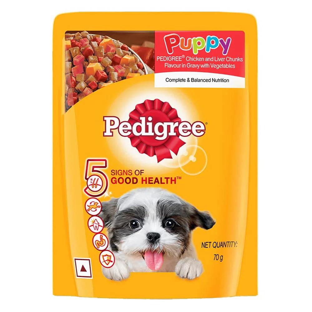 Puppy Chicken & Liver Chunks Flavour In Gravy With Vegetables 70g