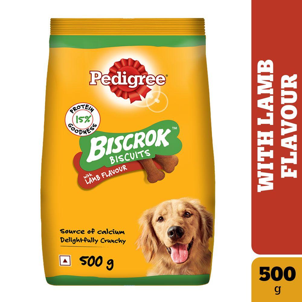 Pedigree Lamb Flavour Biscrok Biscuits Dog Treats (Above 4 Months)
