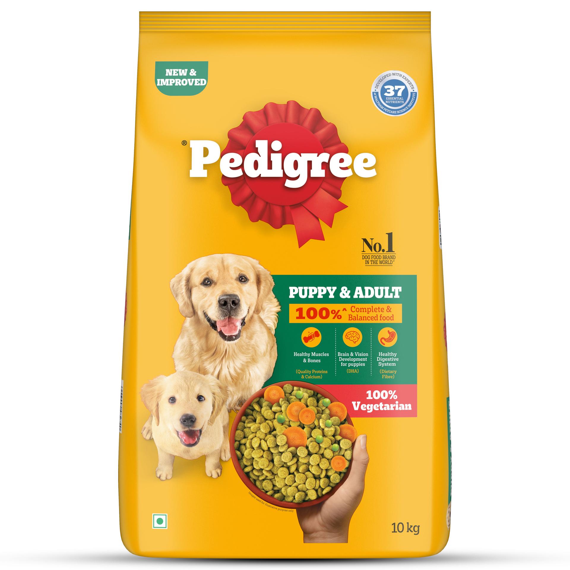 Pedigree Complete & Balanced 100% Vegetarian Puppy & Adult Dog Dry Food - 10kg