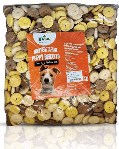 Basil Biscuits 900gm Puppy Non-Veg Round