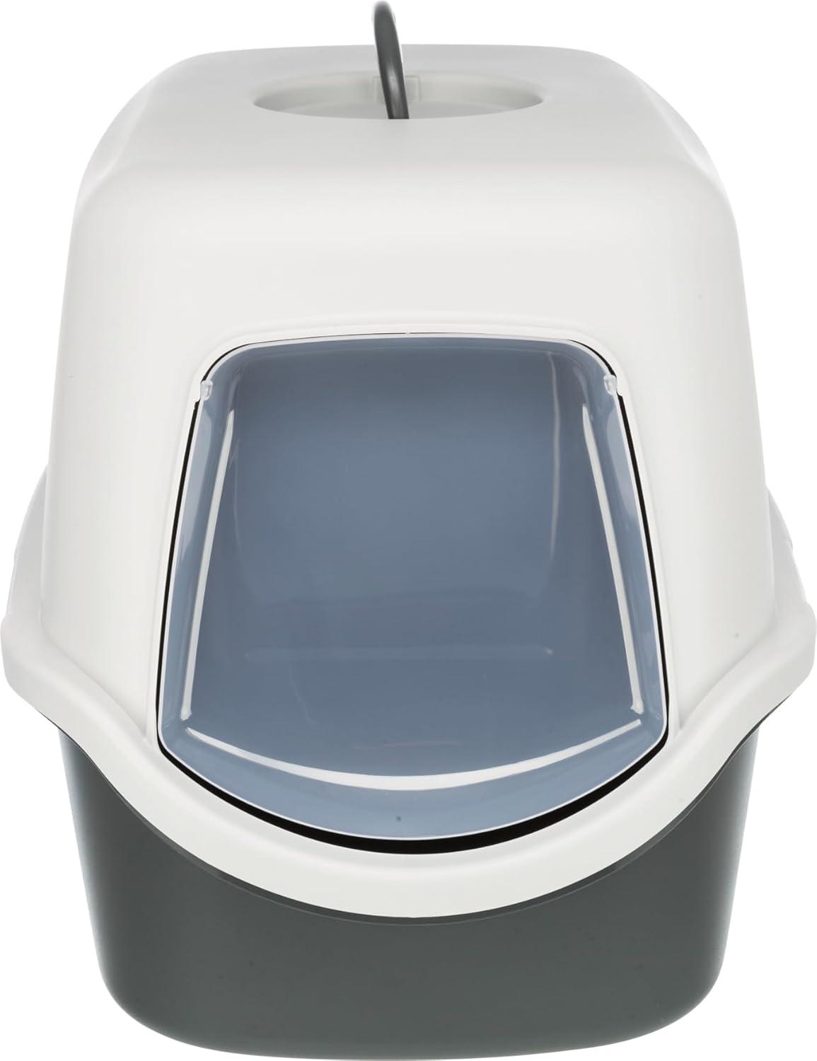 Vico Cat Litter Tray with Dome (Dark Grey)