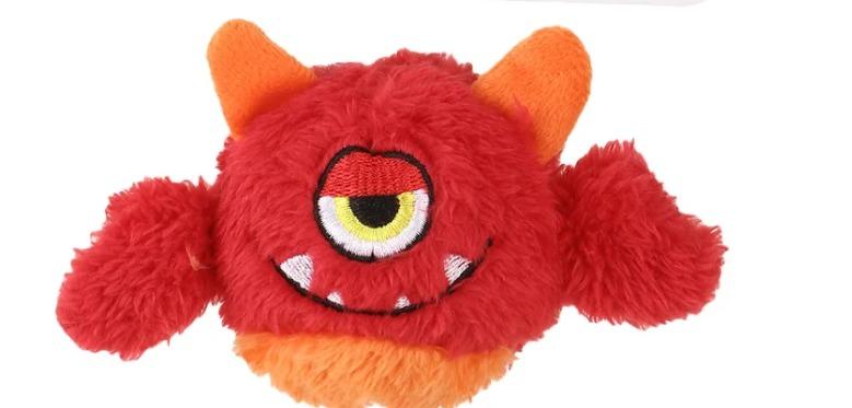 Basil Plush Monster Ball with TPR Small Squeaky Ball 