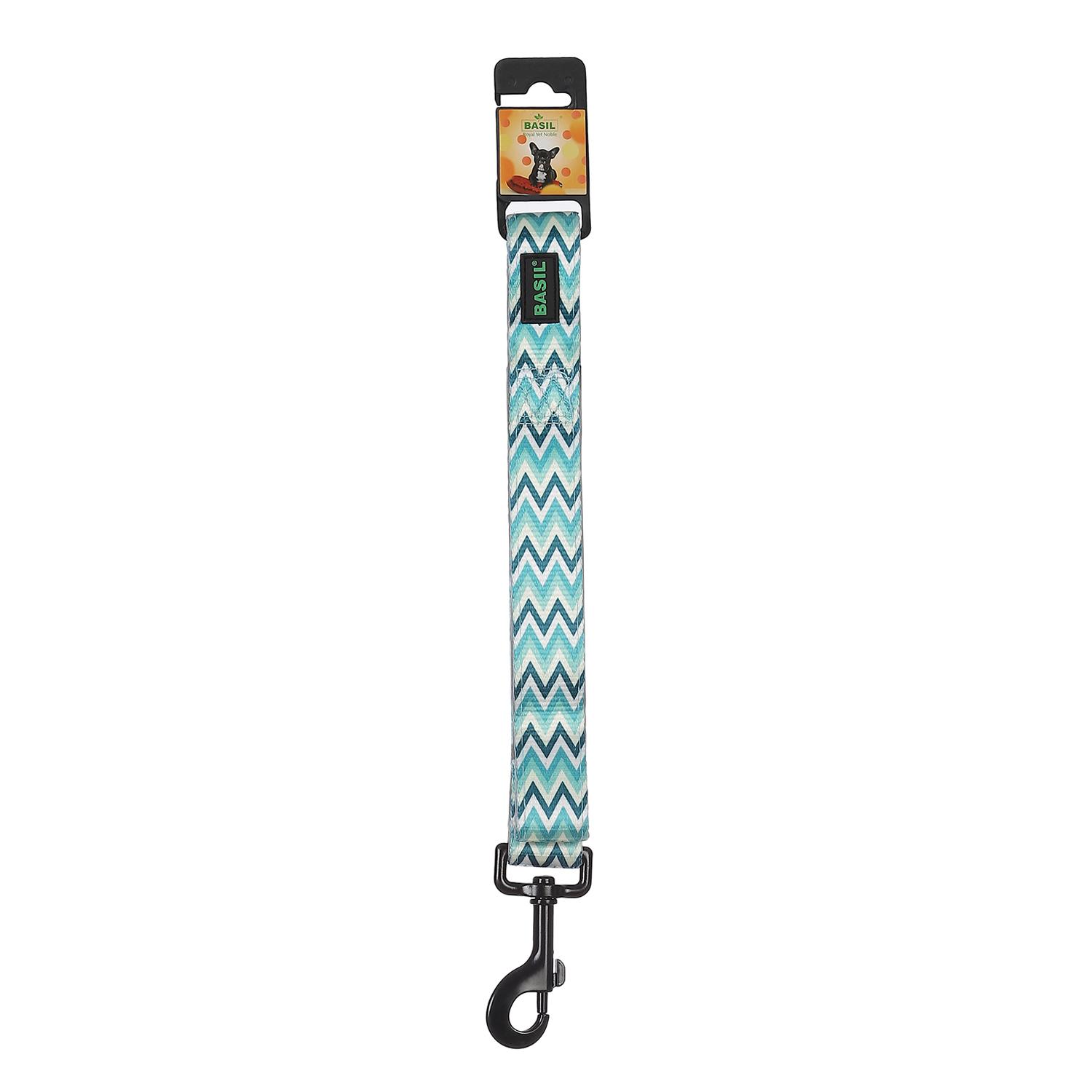 Basil Print Padded Leash S (Green)
