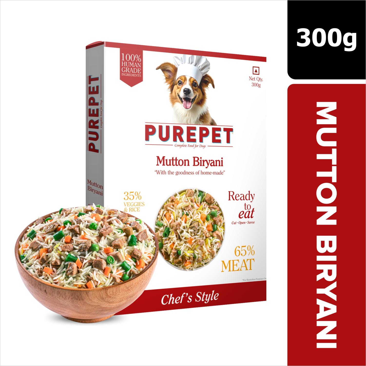 Mutton Biryani Fresh Dog Food, 300gm
