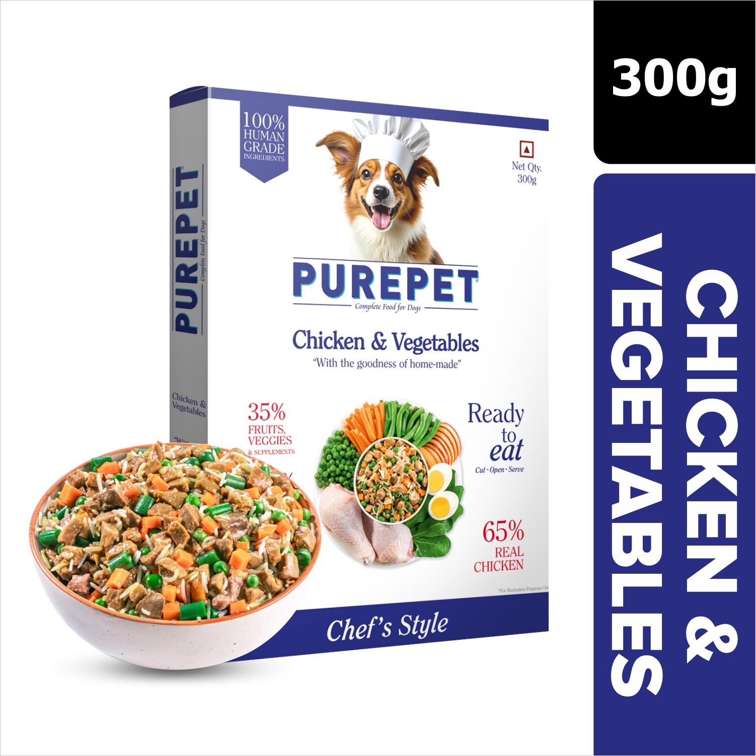 Chicken & Vegetable Biryani Fresh Dog Food, 300gm