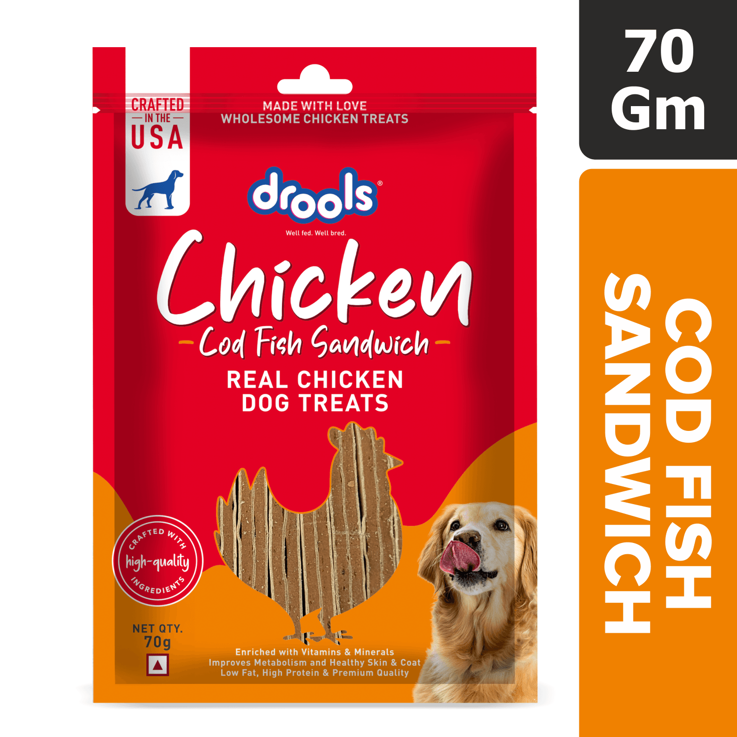 Cod Fish Sandwich Dog Treats 70gm