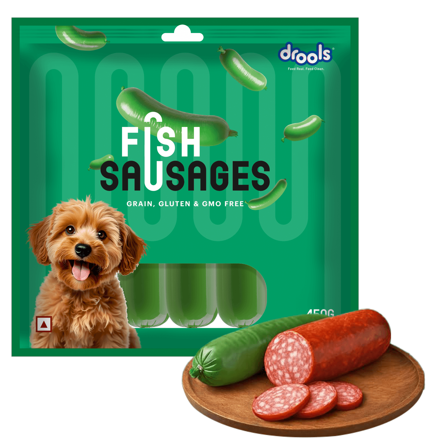 Fish Sausages Dog Treat, 450g