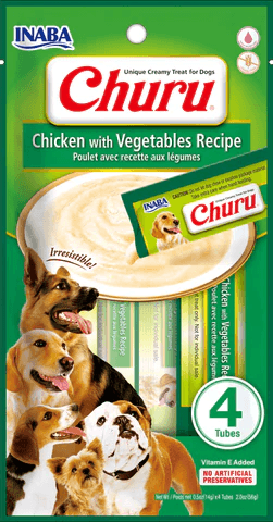 Inaba Dog Churu Chicken with Vegetables Recipe (Pack of 6)