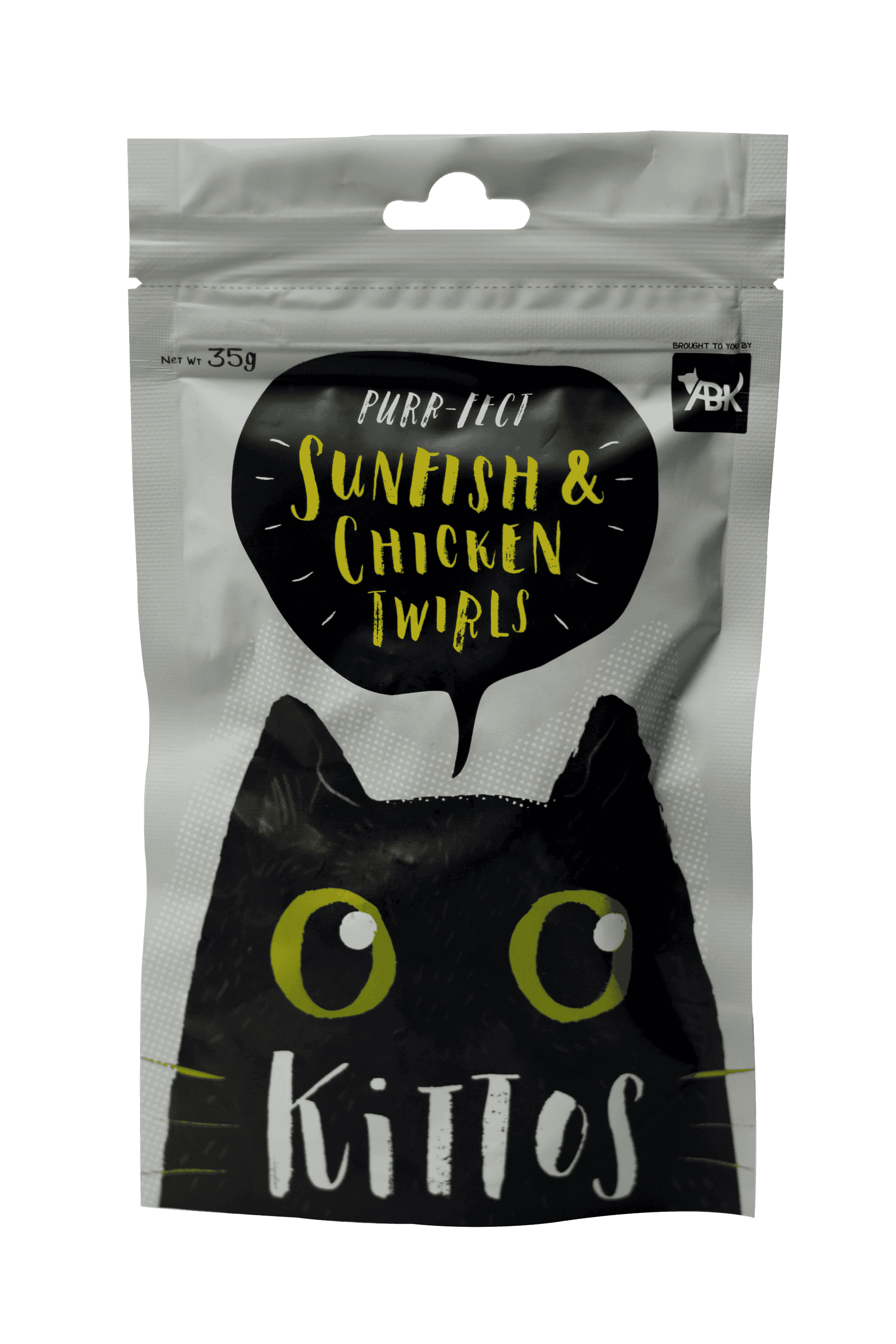 Kittos Sunfish and Chicken Twirls Cat Treat