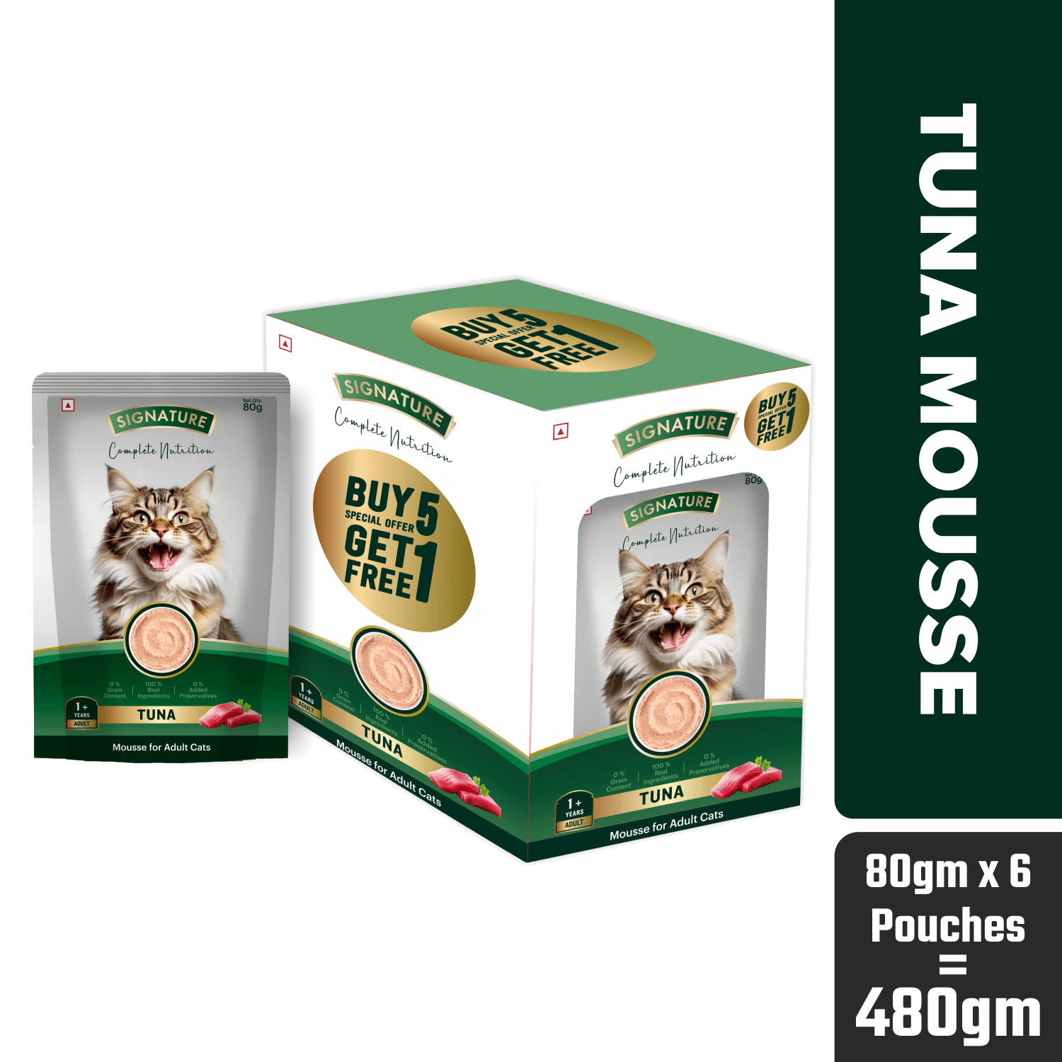 Tuna Mousse Cat 80gm (5+1) Pc