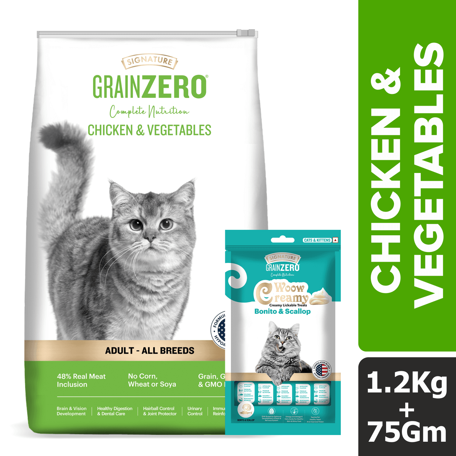 Cat Food Chicken and Veg Adult Food 1.2 kg