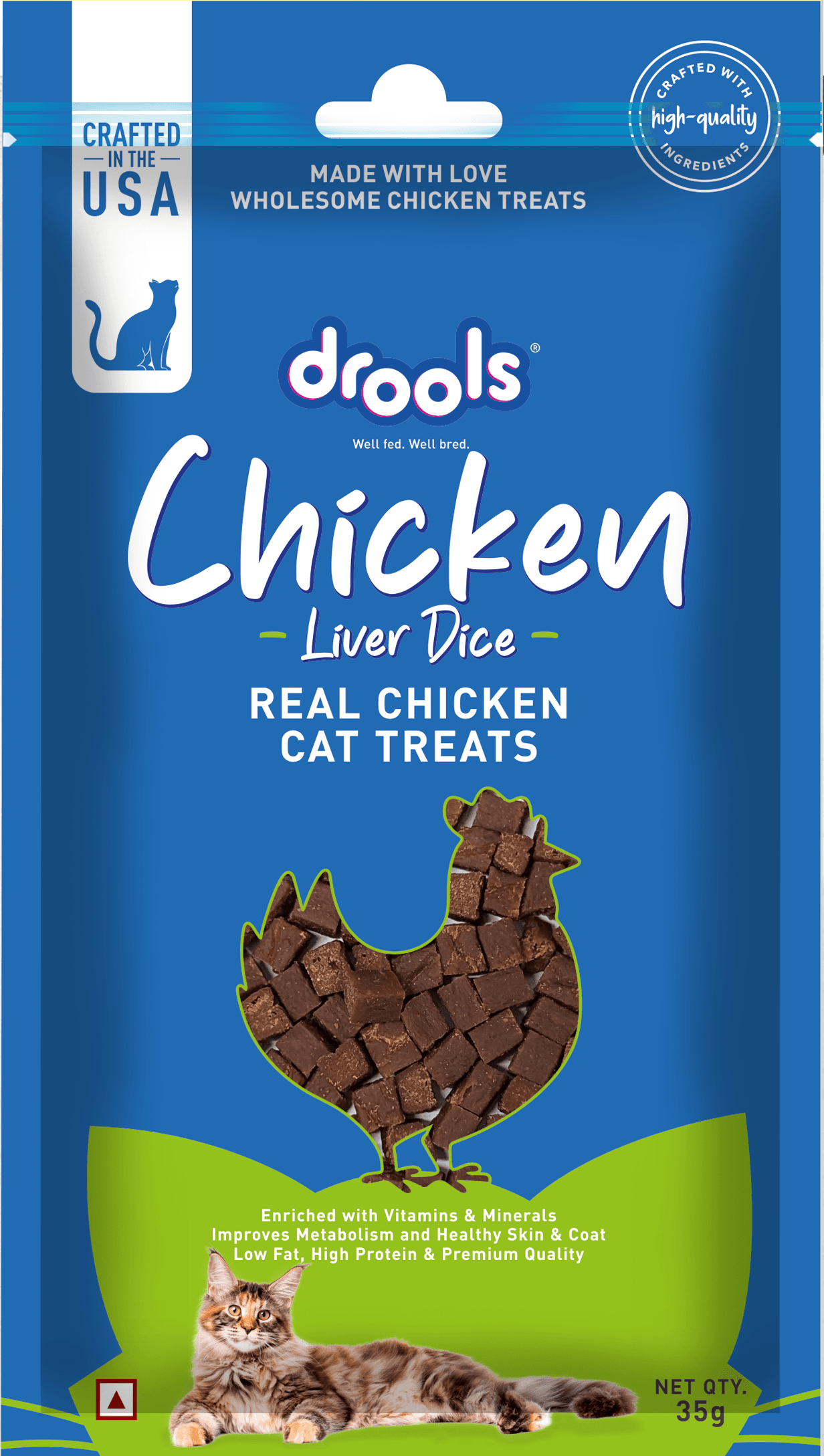 Chicken Liver Dice Cat Treats 35gm