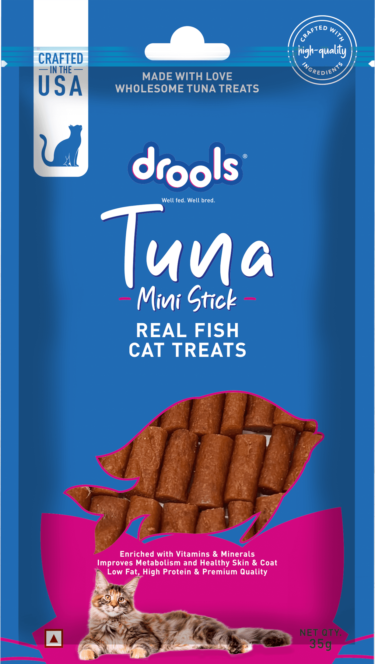 Tuna Mini Sticks Cat Treats 35gm