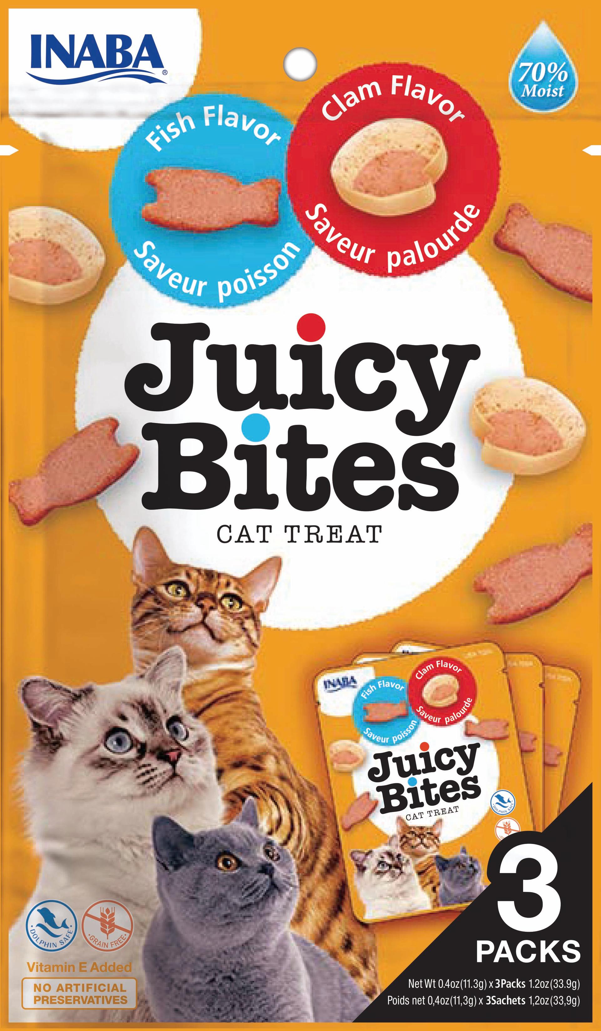 Inaba Juicy Bites Fish & Clam Flavor (Pack of 6)