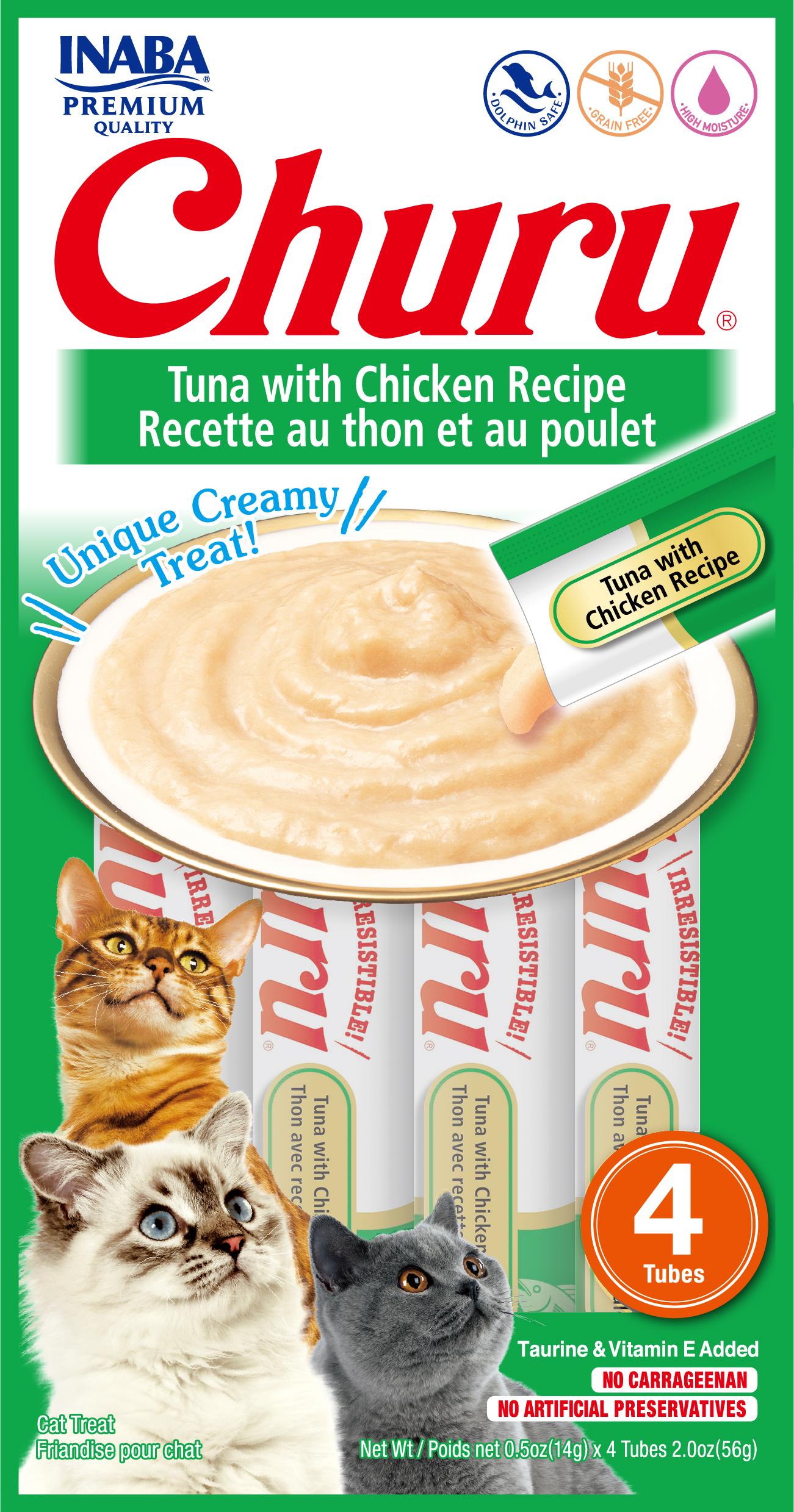 Inaba Churu Tuna With Chicken Recipe (Pack of 6)