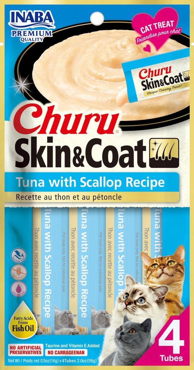 Inaba Churu Skin & Coat Tuna with Scallop Recipe (Pack of 6)