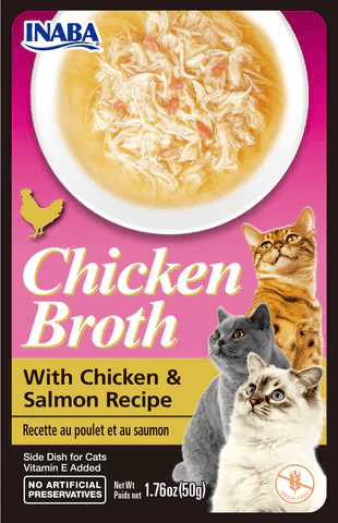 Inaba Chicken Broth with Chicken & Salmon Recipe (Pack of 6)
