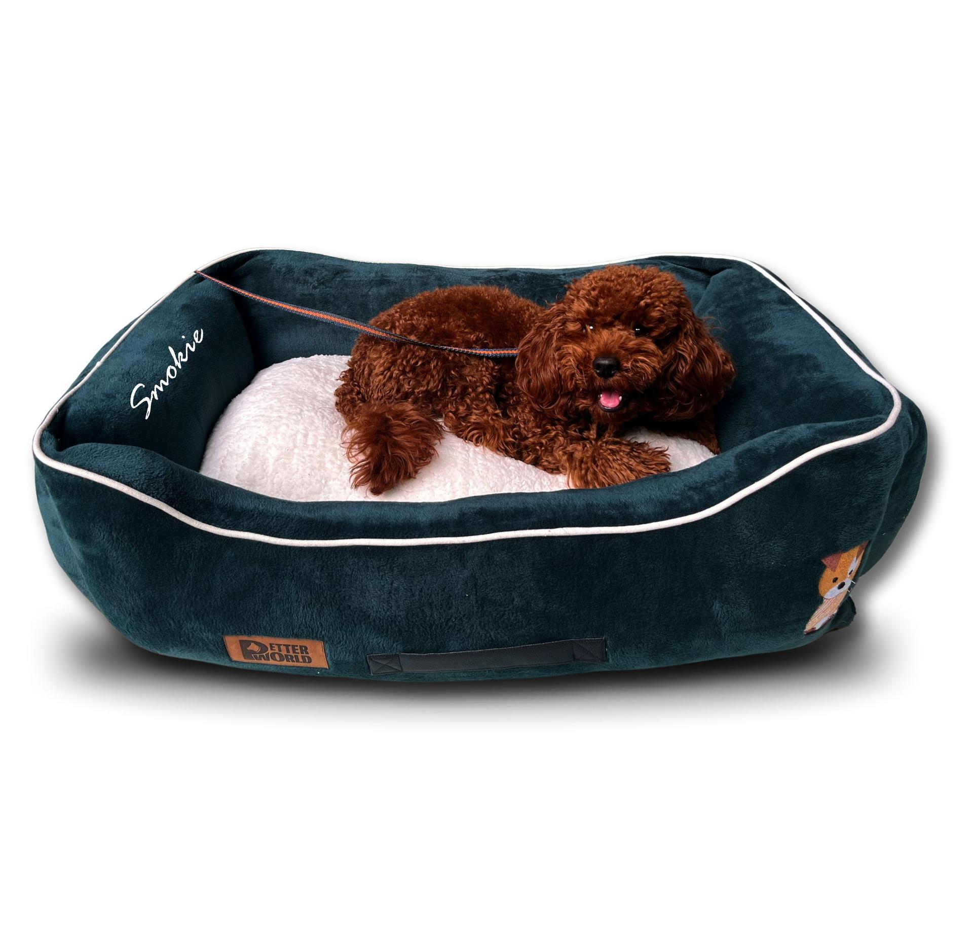 Ultra Luxury Soft Lounger With Removable Cushion for Calming Effect, Bottle Green