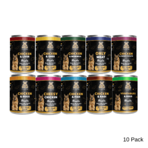 Dog Meal Variety Pack of 10 | 4.3Kg | 70% Meat Grain Free | No Preservatives | Real Chicken, Eggs, Vegetables, Fish Oil.