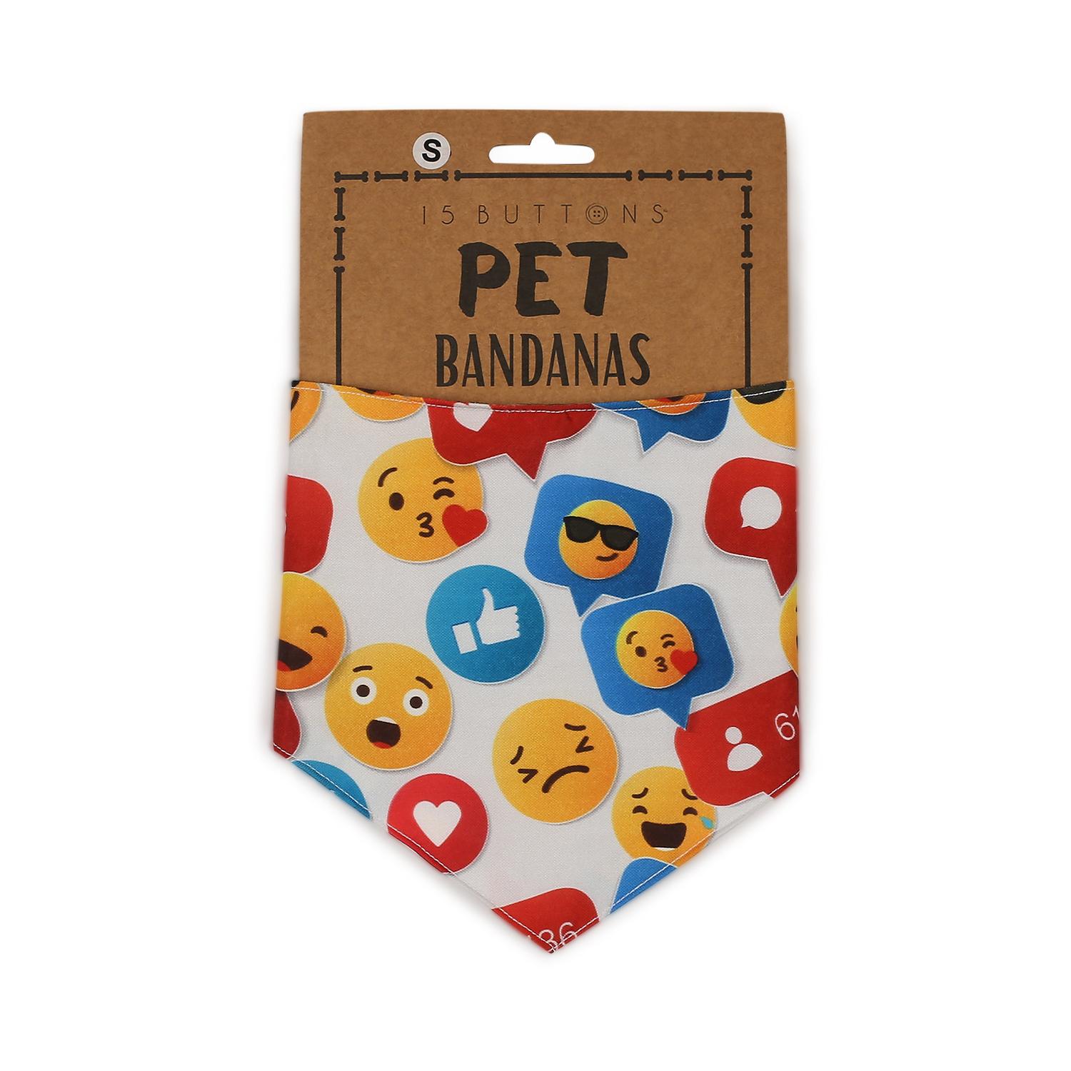 15 BUTTONS Emoji Bandana