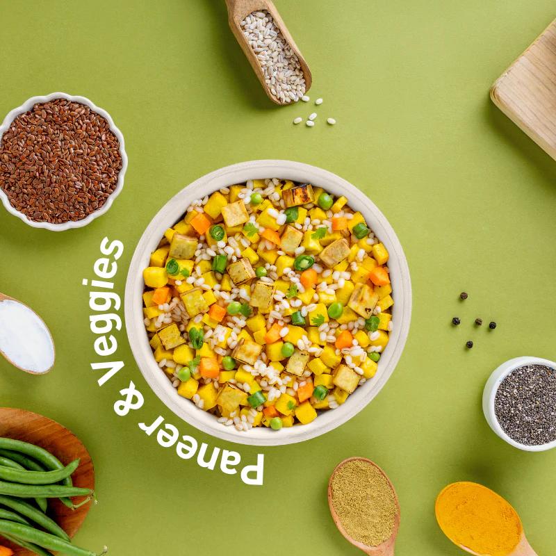 Homiee & Ginger | Power Bowl | Ready-to-eat | Fresh Food for Dogs | Paneer & Veggies