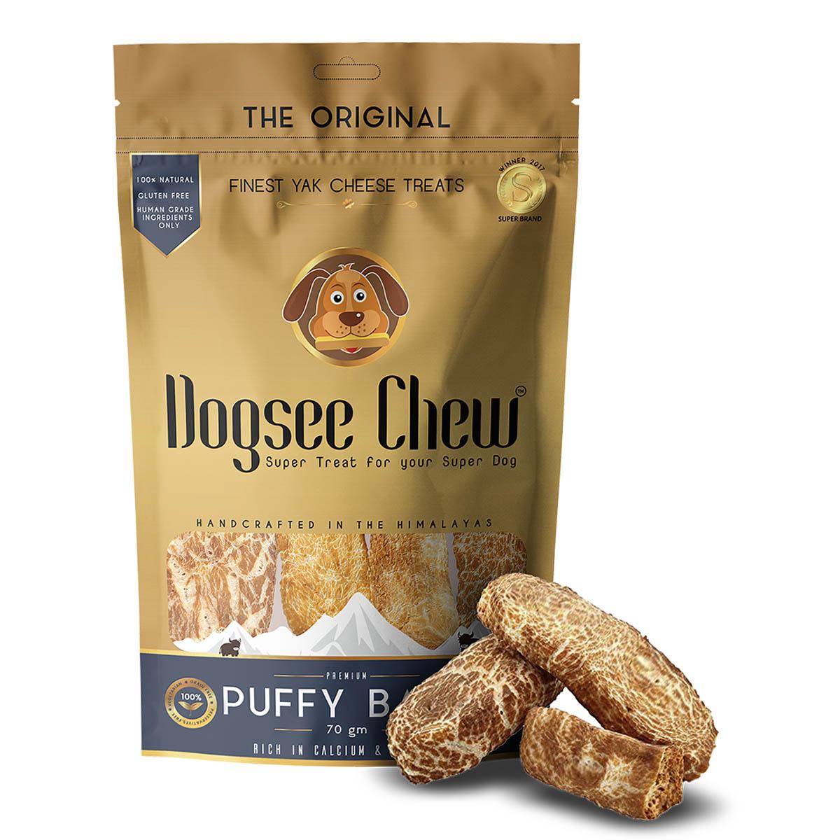 Dogsee Chew Puffy Bars - 70g | 100% Natural Himalayan Yak Chews | Helps Fight Plaque and Tartar | Maintains a Healthy Coat and Shiny Fur | Ideal for Senior Dogs