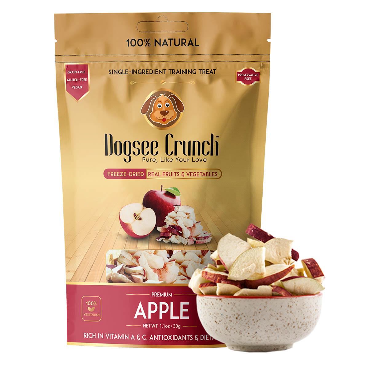 Dogsee Crunch Apple from Freeze-Dried Apples, Single-Ingredient Training Treat for Dogs (30g)
