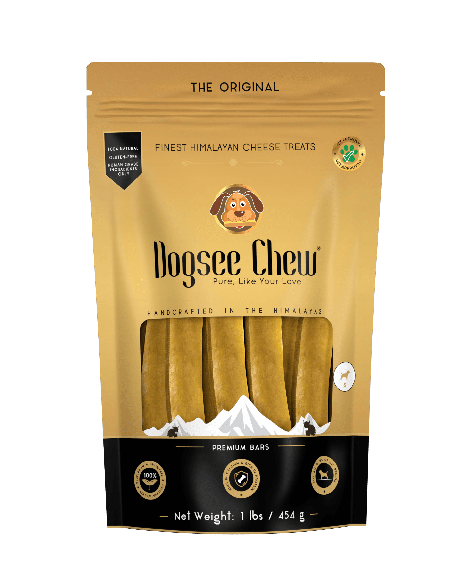 Dogsee Chew Bars for Dogs - Large Bars 130g (Pack of 5) | 100% Natural Himalayan Yak Chews | Long Lasting Dog Treats Vegetarian | Helps Fight Plaque & Tartar | Dog Treats for Adult Dogs & Puppies