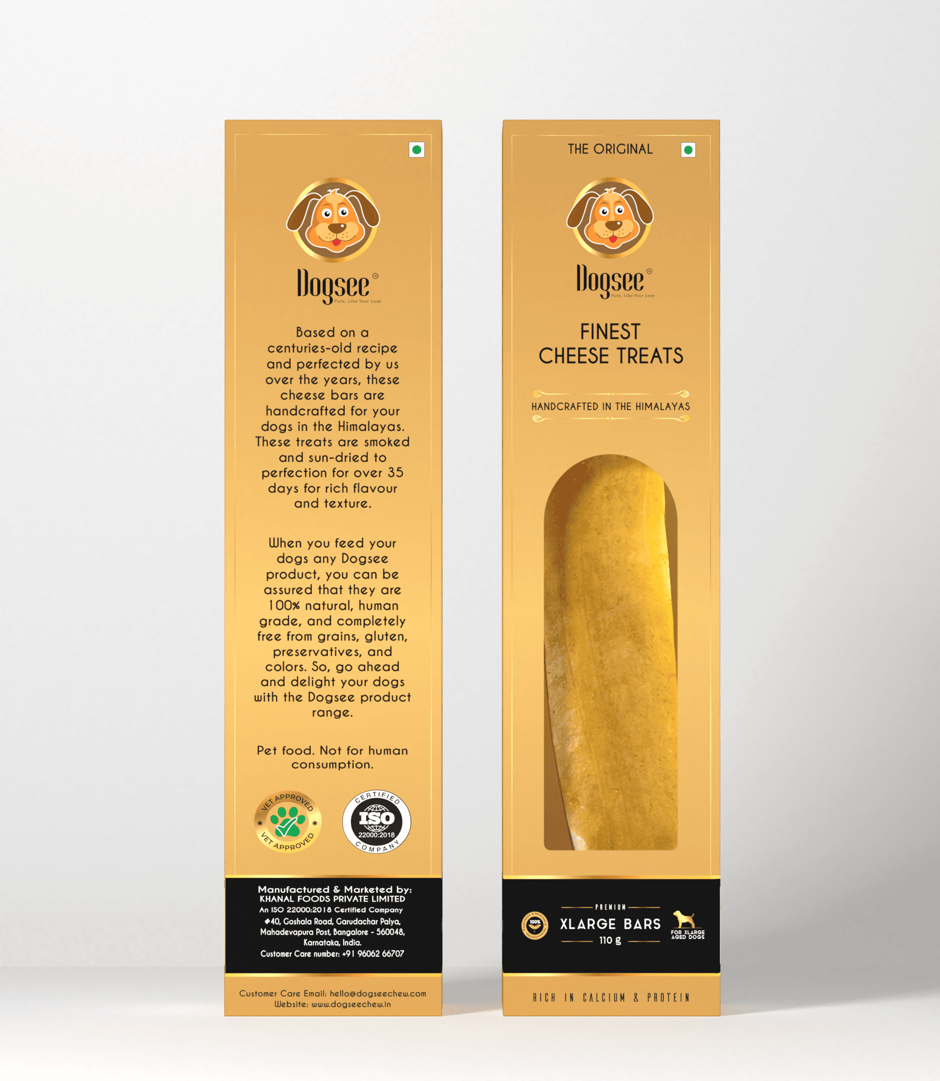 DOGSEE CHEW Singles Vegetarian Chew Bone - 110g | 100% Natural Himalayan Chews for Extra Large Sized Dogs | Smoke Dried Natural Chew Bars | Chew Sticks for Dogs | All Life Stages