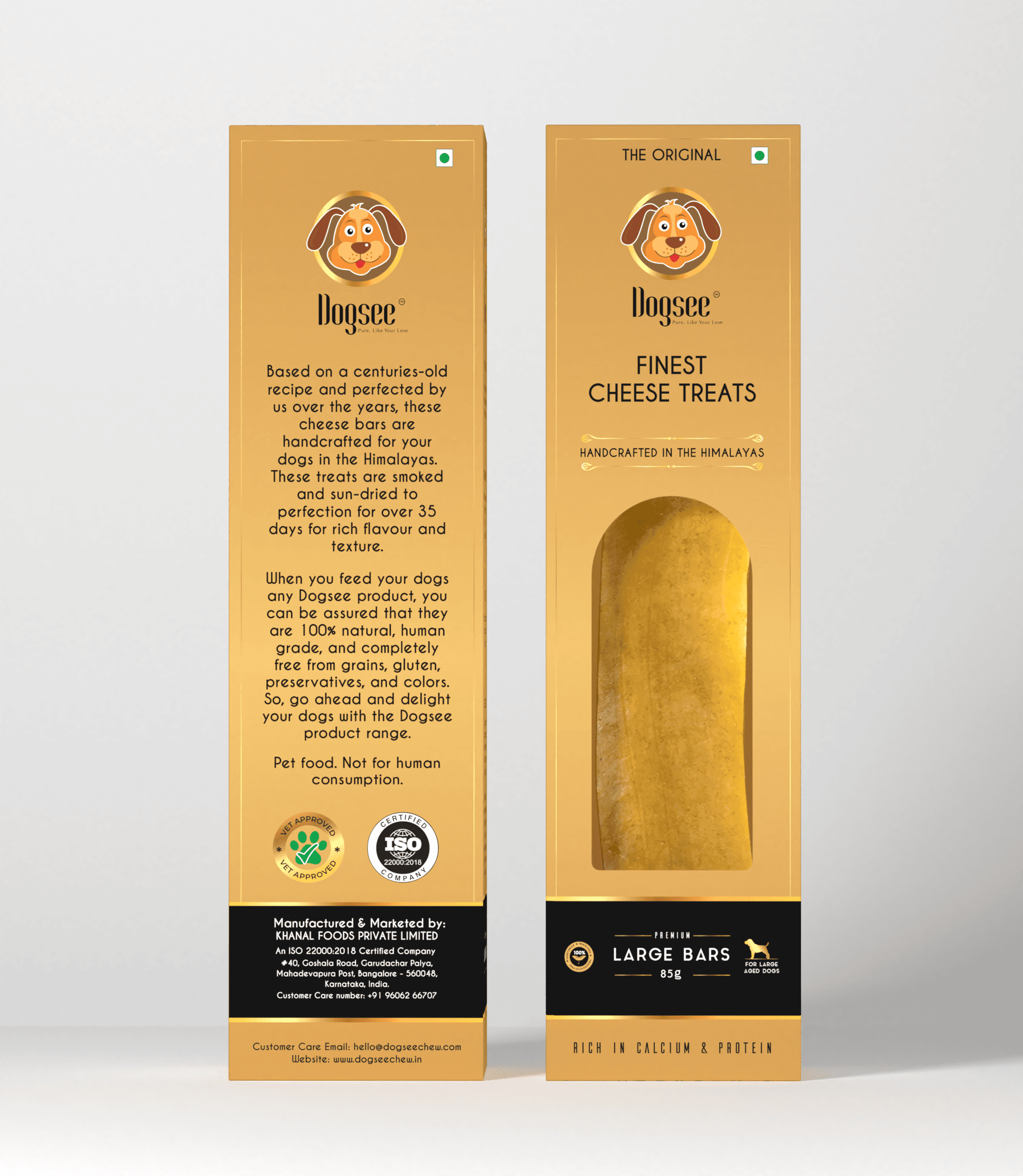 DOGSEE CHEW Singles Vegetarian Chew Bone - 85g | 100% Natural Himalayan Chews for Large-Sized Dogs | Smoke Dried Natural Chew Bars | Chew Sticks for Dogs | All Life Stages