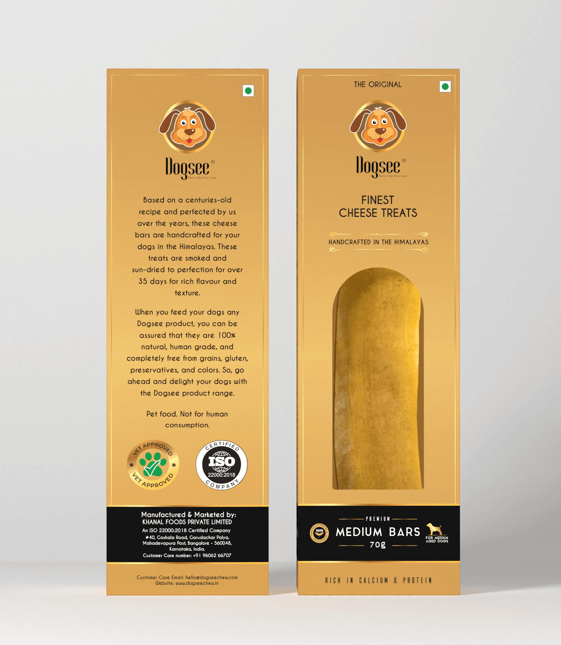 DOGSEE CHEW Singles Vegetarian Chew Bone - 70g | 100% Natural Himalayan Chews for Medium-Sized Dogs | Smoke Dried Natural Chew Bars | Chew Sticks for Dogs | All Life Stages