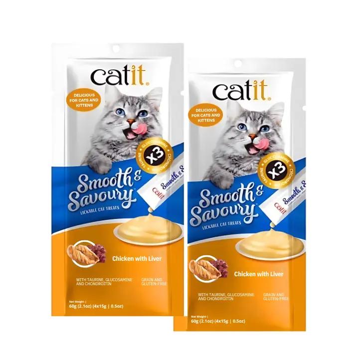 Catit Smooth & Savoury, Chicken with Liver, Combo 2 pack Bag