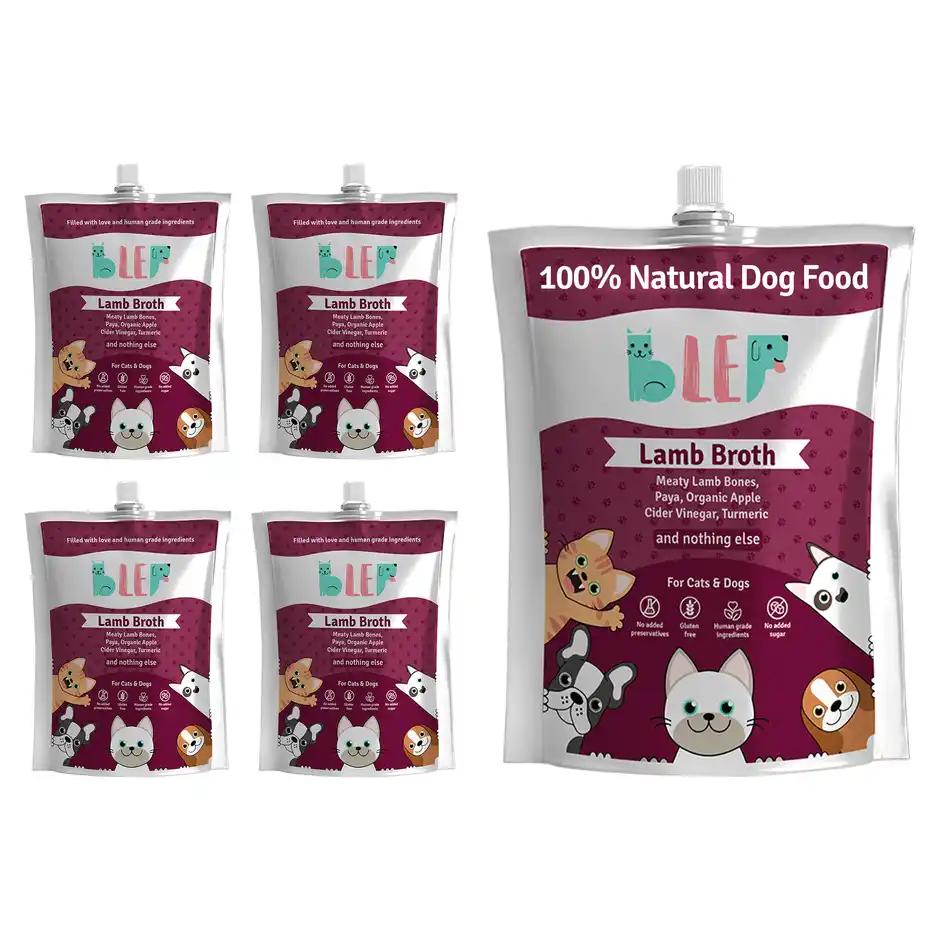 BLEP 100% Natural Lamb Broth for Dogs and Cats | 5 Packs | Zero Preservatives - 1 pack (5 x 100 g)