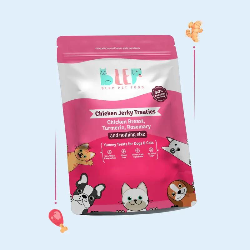 BLEP 100% Natural Dogs and Cats Treat | Chicken Jerky | Zero Preservatives - 1 pack (70 g)