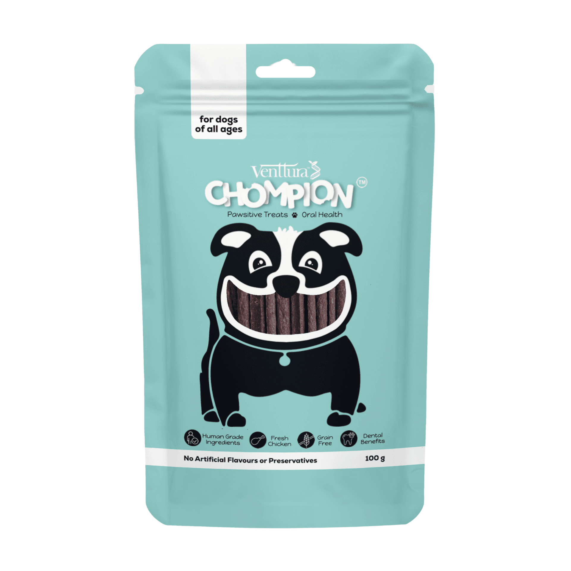 Venttura Chompion Pawsitive Oral Health Treats (Pack of 1)100g