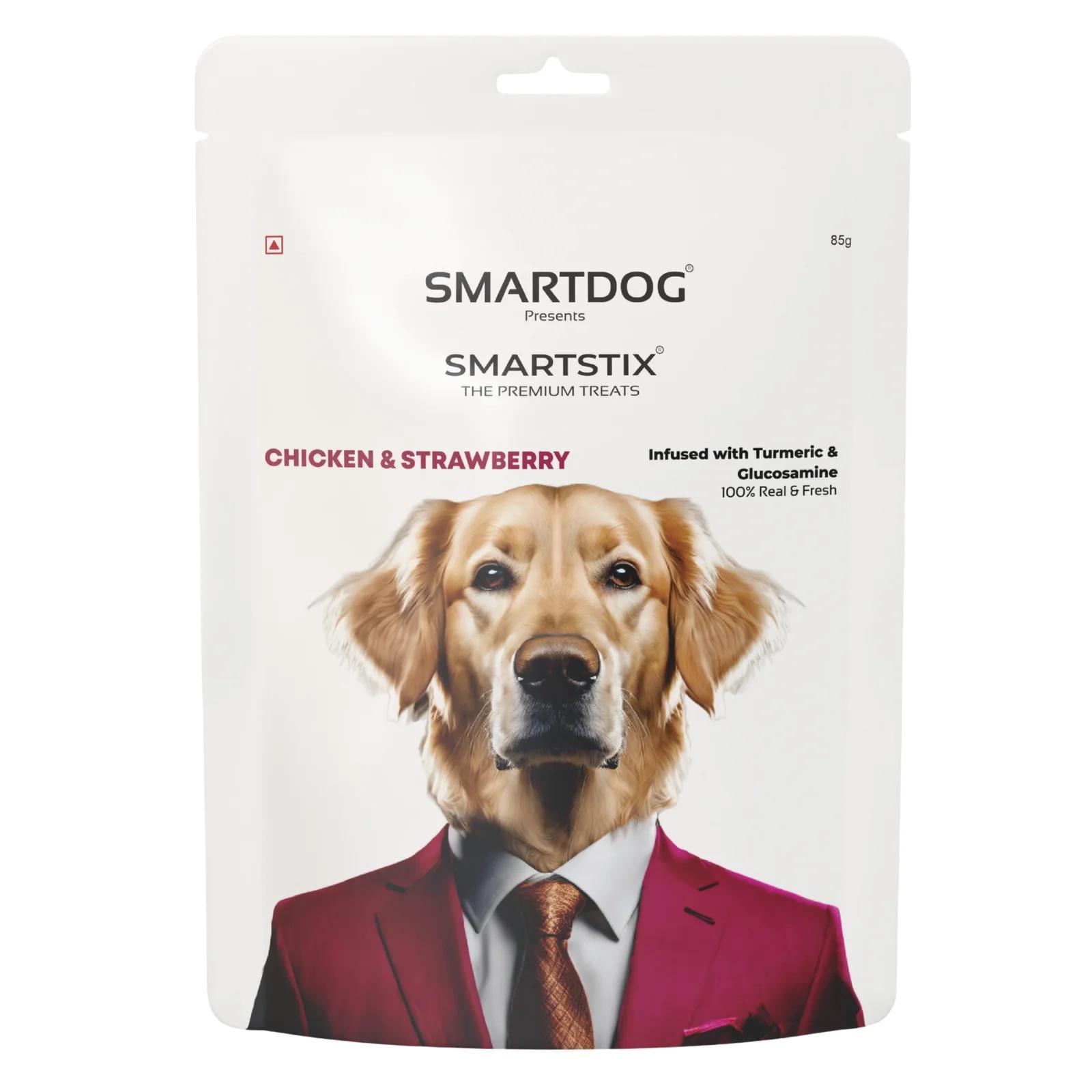 SmartStix Chicken & Strawberry Dog Treats 85g