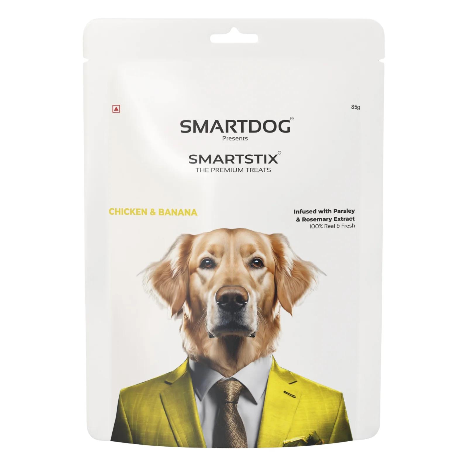 SmartStix Chicken & Banana Dog Treats 85g