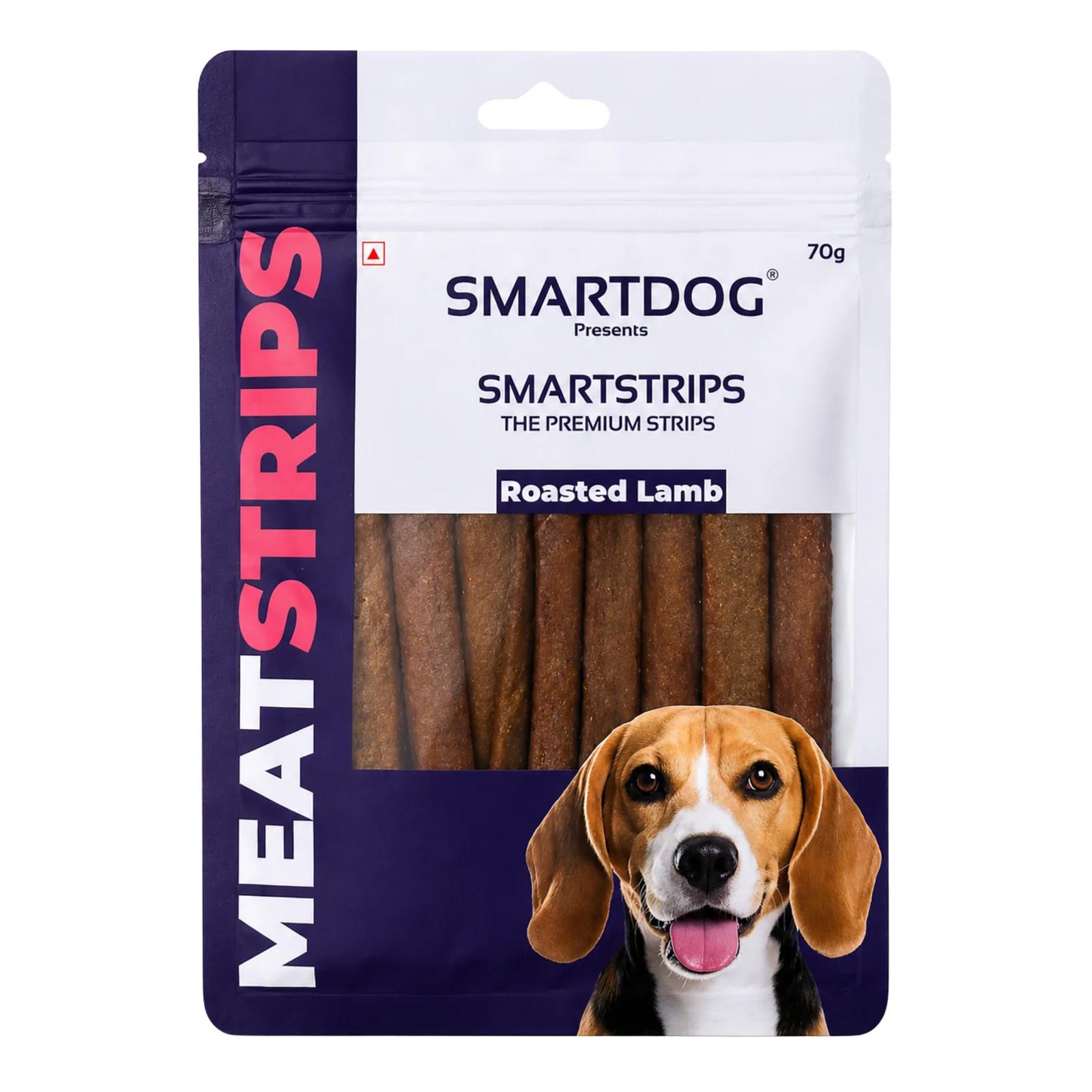 Roasted Lamb Meat Strips Dog Treats for All Breeds & Sizes 70g